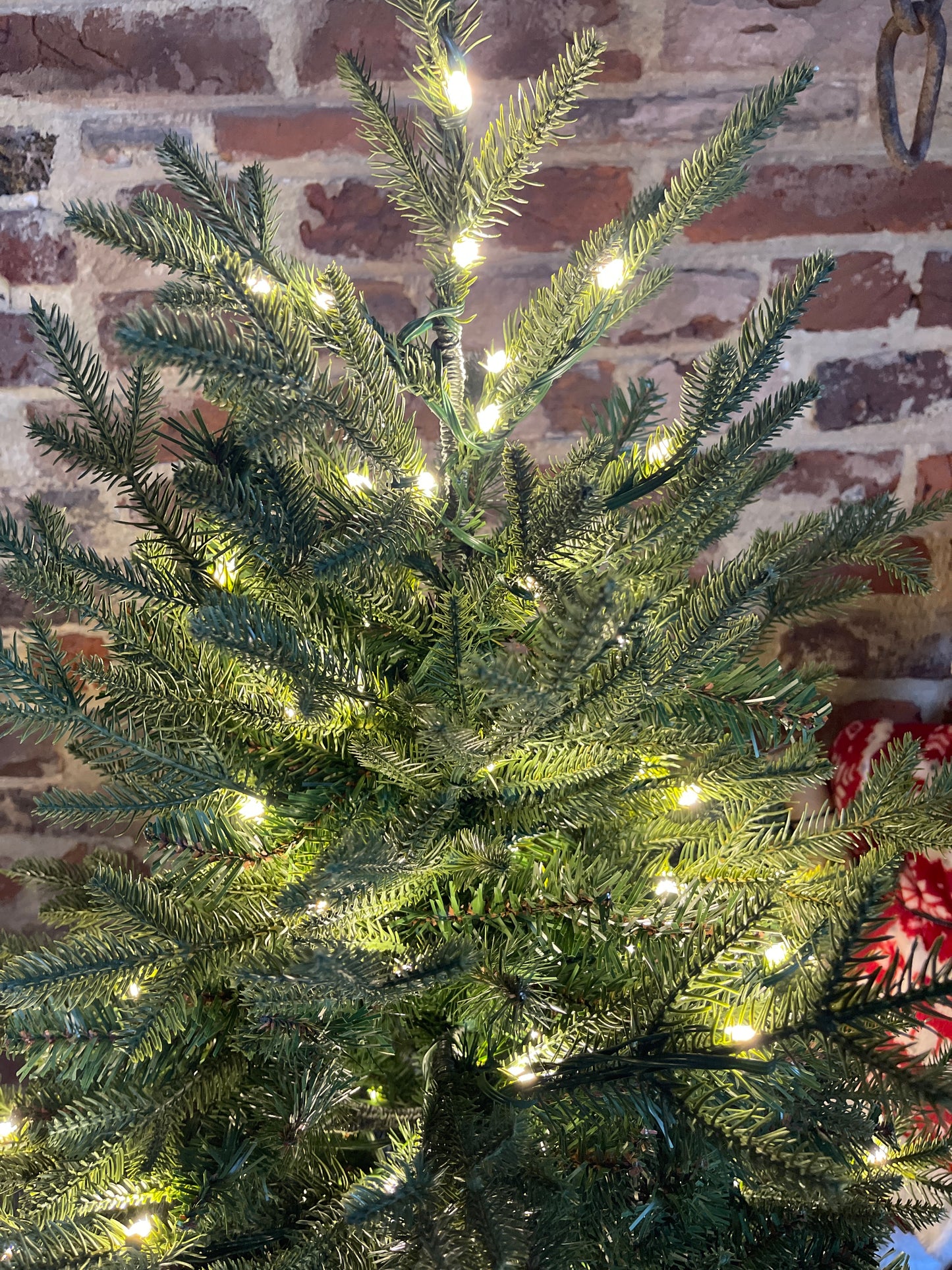 Kerstboom in houten pot