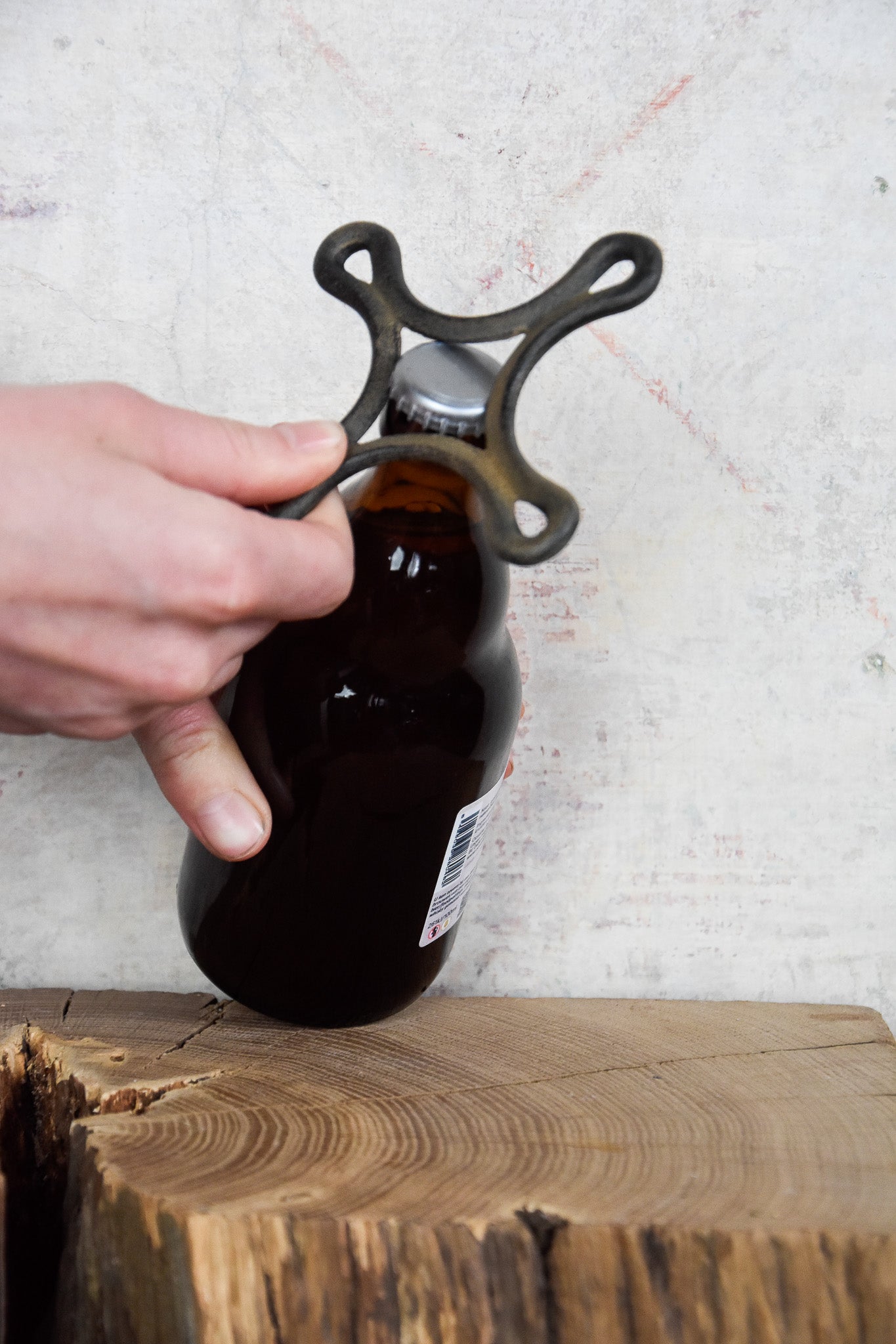 Flessenopener (four leaf) -roest bruin