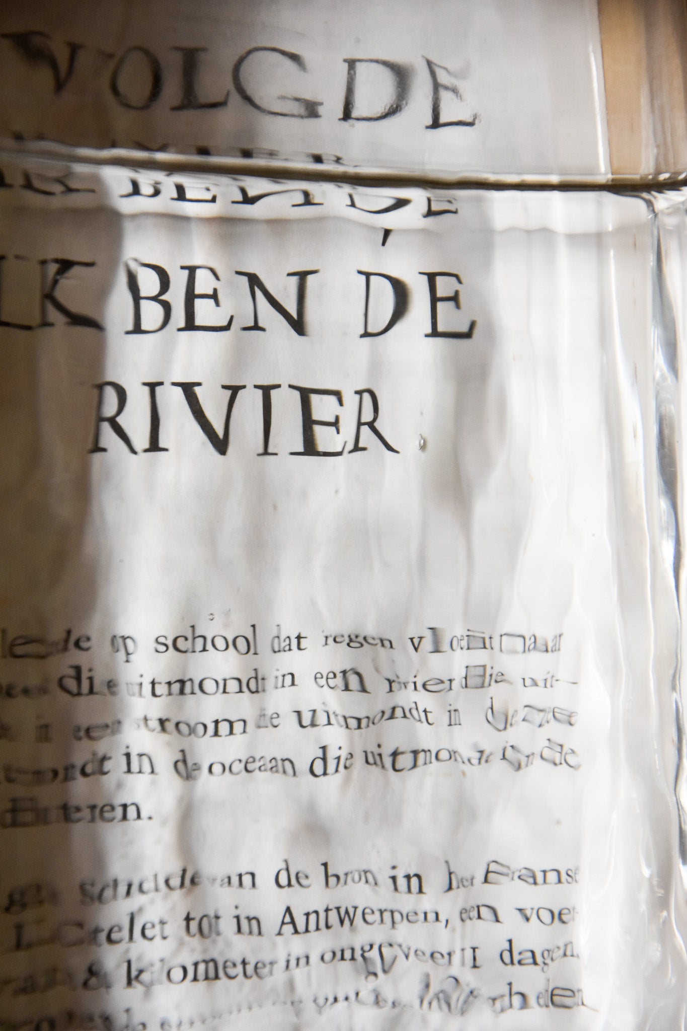 Ik volg de rivier ik ben de rivier