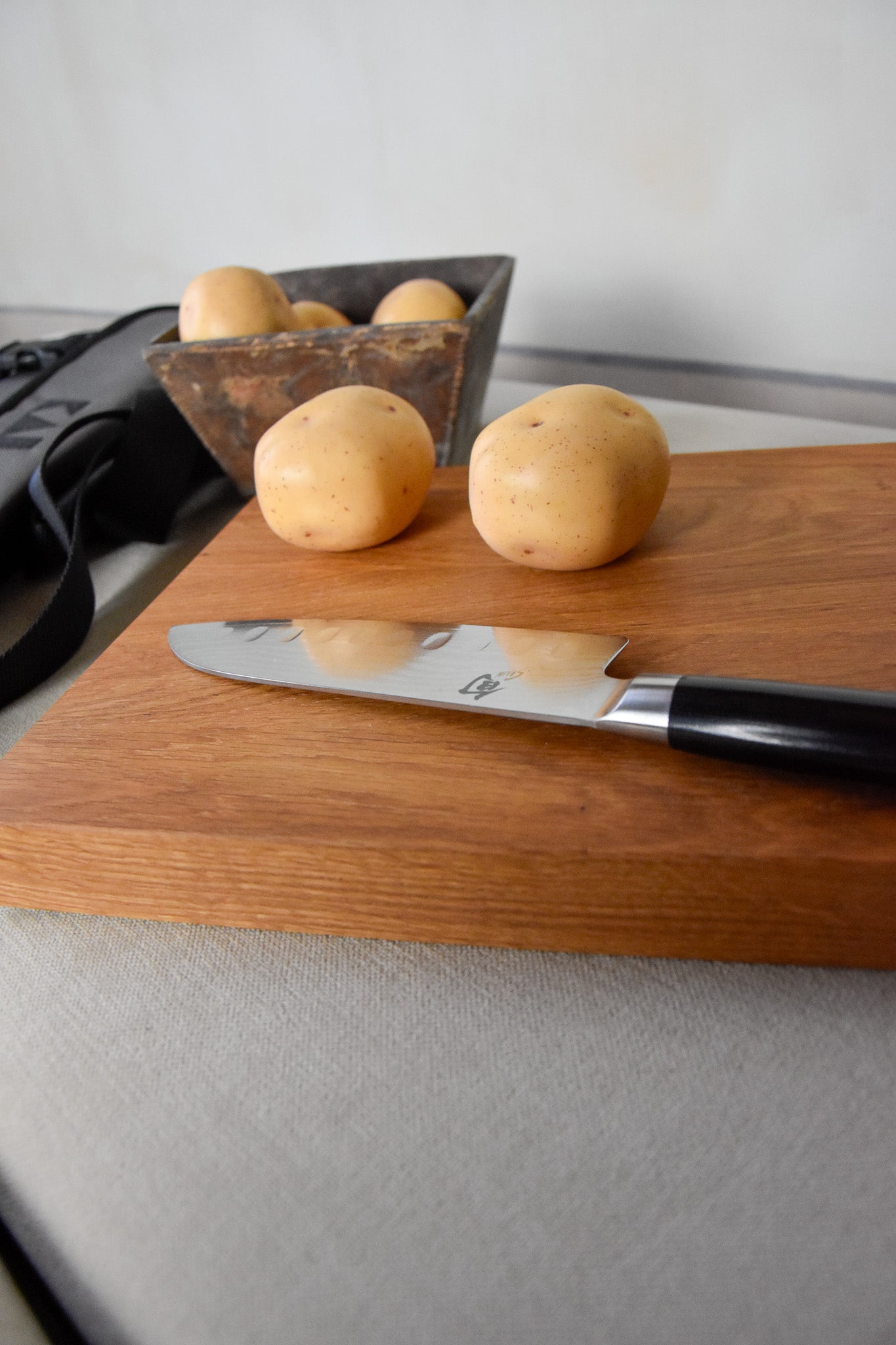 Santoku mes - Holle slijping