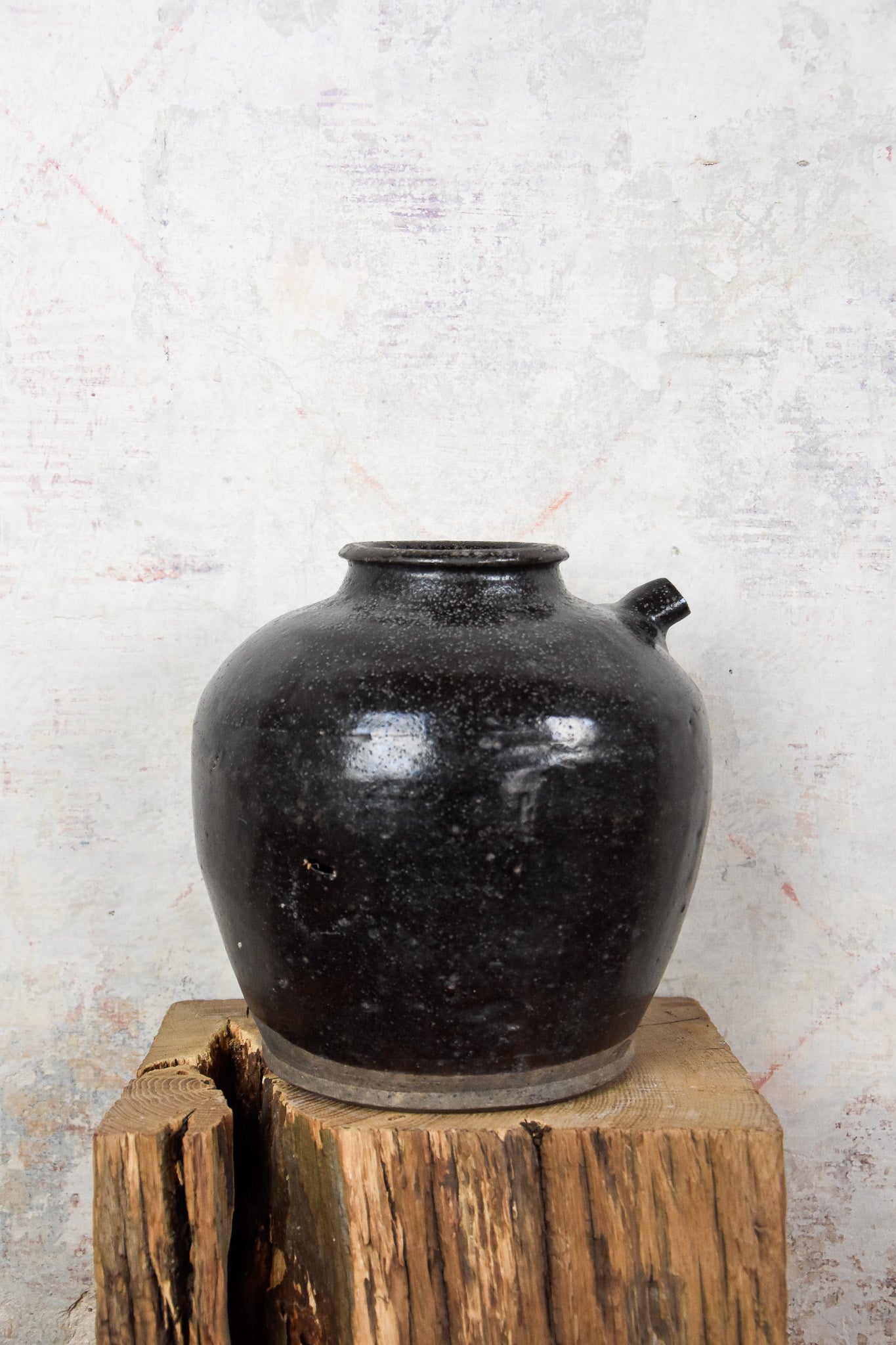 Geglazuurde wijnkruik L