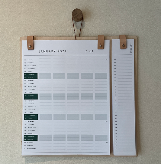 Planning bord/kalender 2024-2025