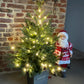 Kerstboom in houten pot